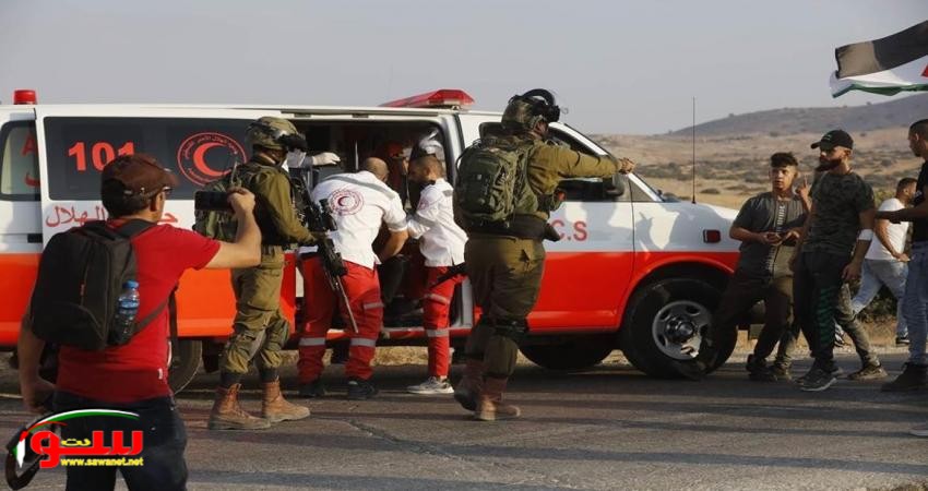 شمال القدس , إصابة شابين برصاص الاحتلال