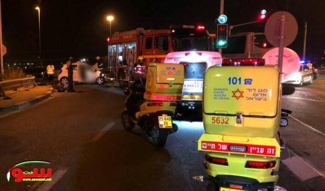 5 مصابين بحادث طرق على شارع 60 في النقب