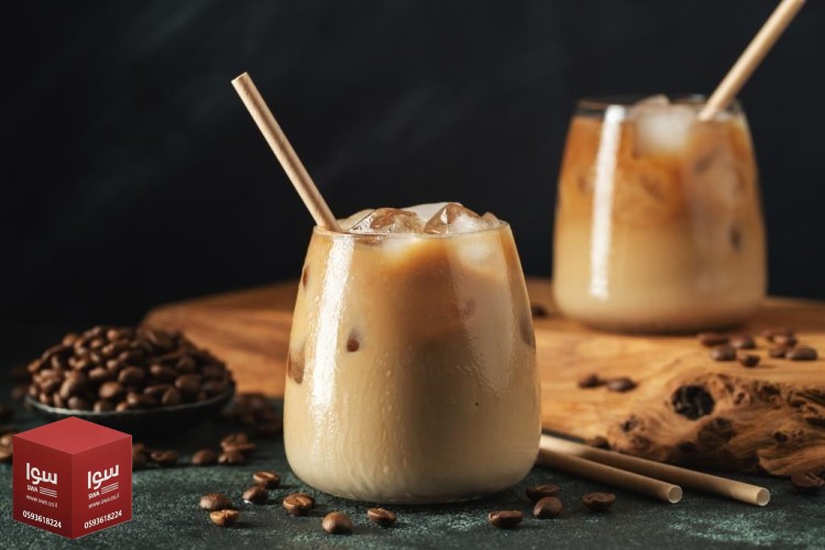 الآيس كوفي بالثلج